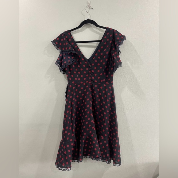 NWT BB Dakota Polka Dot Ruffled Dress Sz 4 - Picture 4 of 9